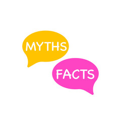 Myths facts. Vector lettering
