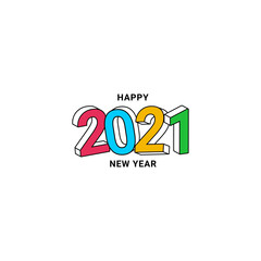 Happy 2021 new year Vector Design For Banner Print and Greeting Background
