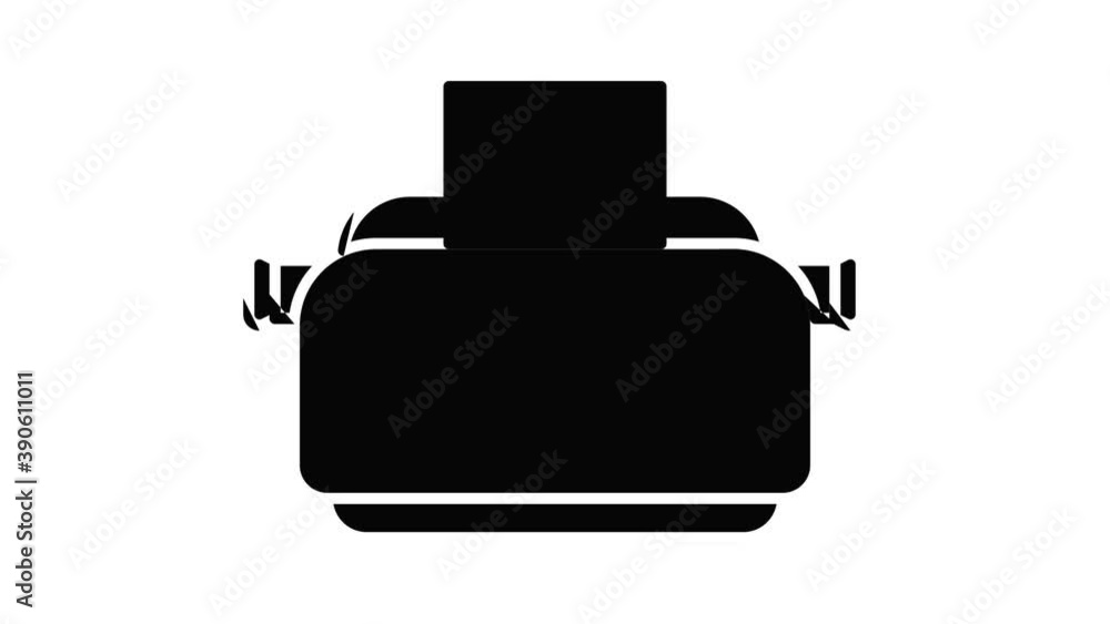 Poster typewriter icon animation. motion set of best icons and then each objects is shown separately