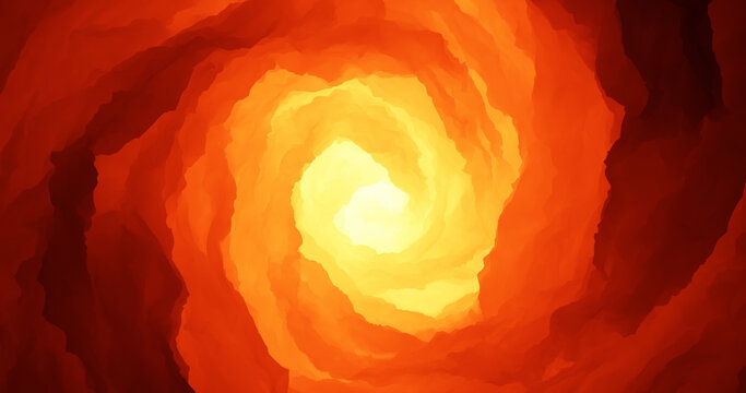 Colorful Abstract Fire Flame Shape. 3D Illustration Render. High Quality CG Render.