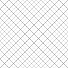 Simple cross grid paper. Cell seamless pattern. Background diagonal squared grating. Criss cross line. Geometric checkered texture. Monochrome square mesh grid for design prints. Abstract net. Vector 