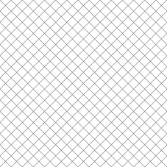 Fototapeta premium Simple cross grid paper. Cell seamless pattern. Background diagonal squared grating. Criss cross line. Geometric checkered texture. Monochrome square mesh grid for design prints. Abstract net. Vector 