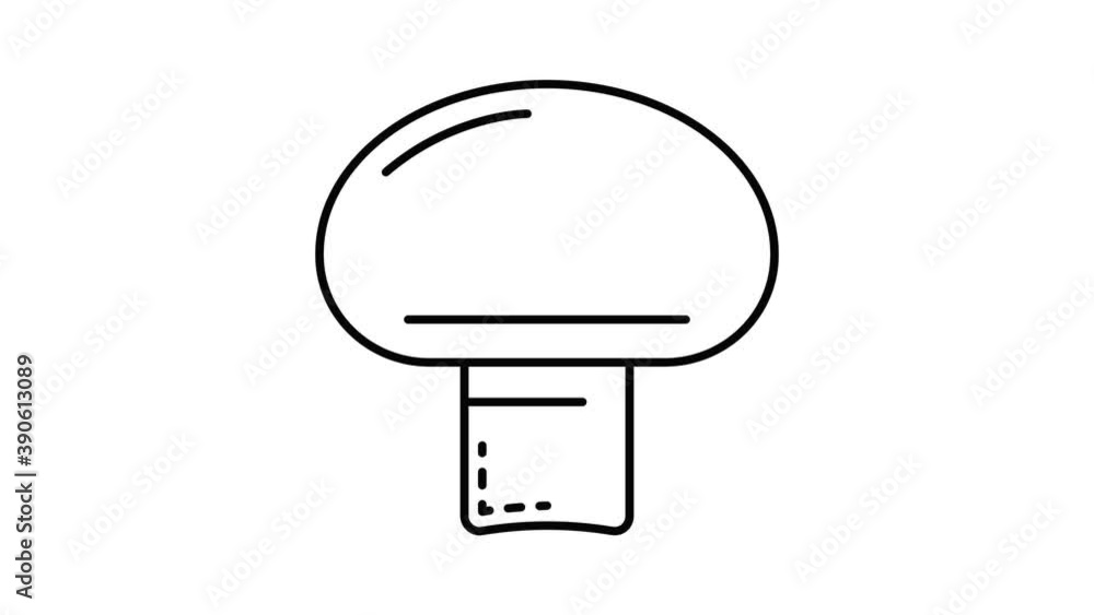 Poster champignon icon animation. motion set of best icons and then each objects is shown separately