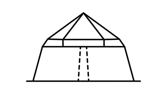Canopy icon animation. Motion set of best icons and then each objects is shown separately