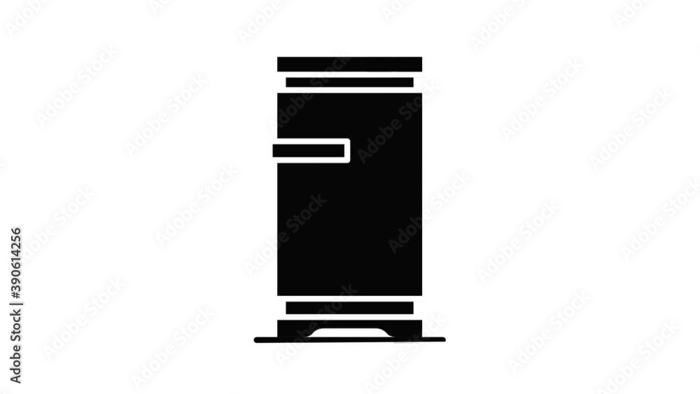 Poster freezer icon animation. motion set of best icons and then each objects is shown separately