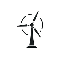 Wind turbine icon. windmill power, simple sustainable energy. environment technology station. Glyph or solid style. Vector illustration. Design on white background. EPS 10