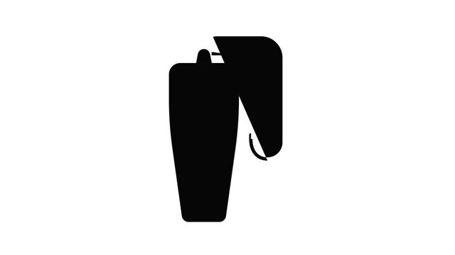 Whistle icon animation. Motion set of best icons and then each objects is shown separately