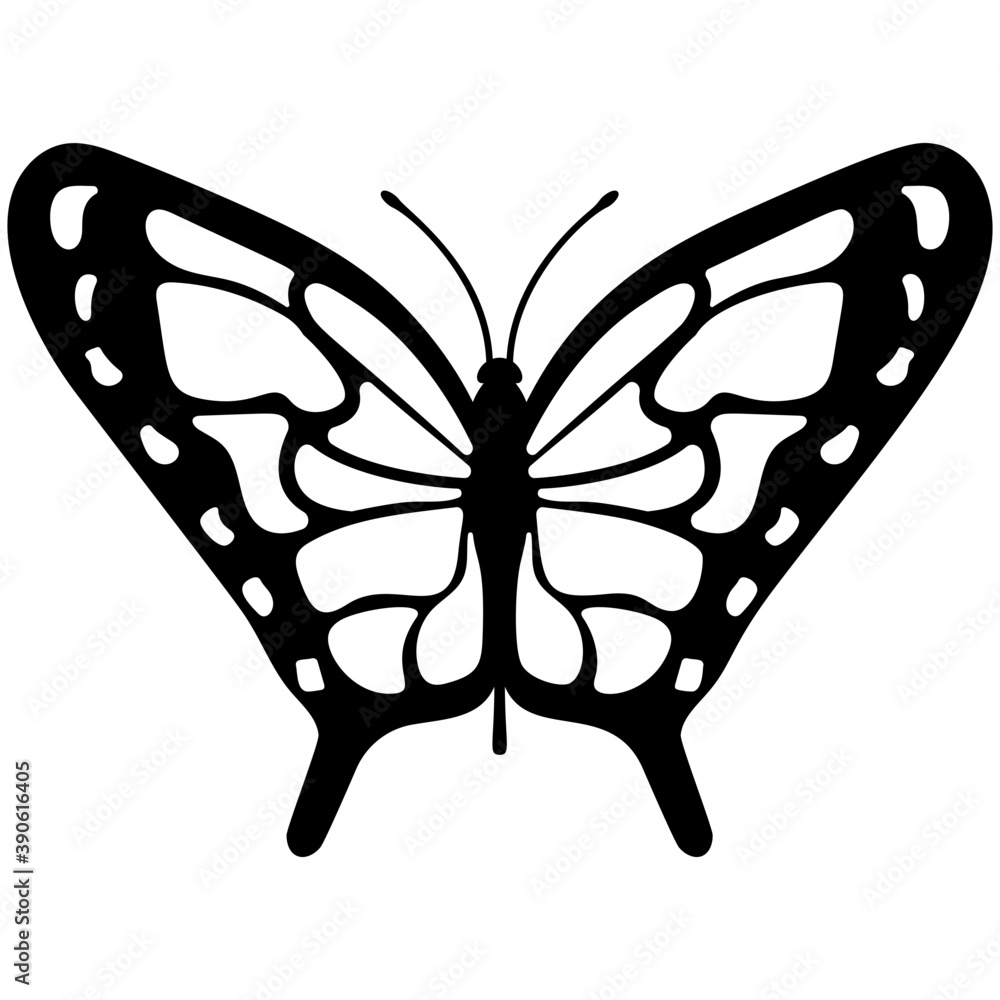 Poster 
A colored butterfly flat icon image
