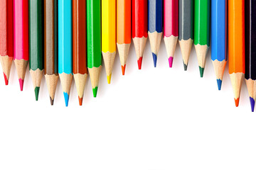 Various multi colored pencils