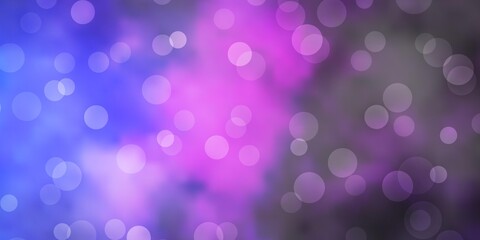 Dark Pink, Blue vector backdrop with dots.