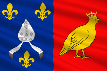 Flag of Charente-Maritime, in Nouvelle-Aquitaine is the largest administrative region in France