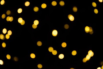 The golden side's or boke on a black background. Merry Christmas and happy New Year. Christmas background.