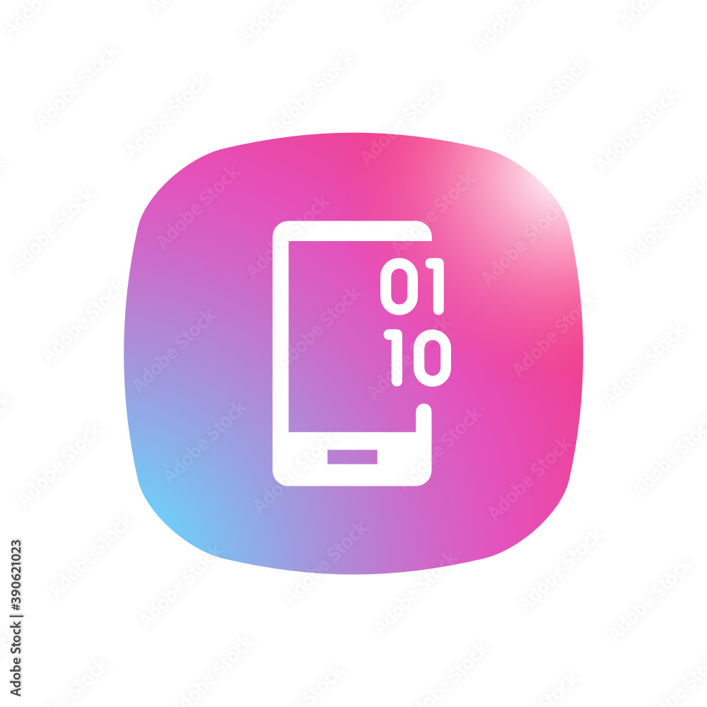 Wall mural mobile app coding - mobile app icon