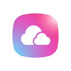Fototapeta premium Clouds - Mobile App Icon