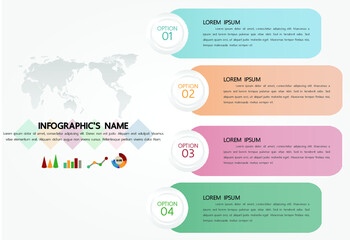Four optiona Infographic Template for business and financial presentation