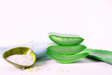 chopped three juicy pieces of aloe vera