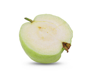 Guava fruit isolated on the white background.