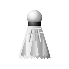 badminton shuttlecock with feathers sport equiment detailed design icon