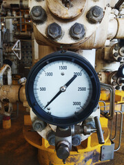 Pressure gauge for monitoring measure pressure production process, Oil and gas or...