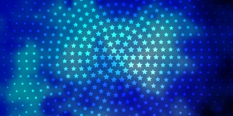 Light BLUE vector pattern with abstract stars.