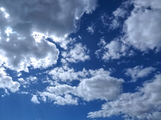 cloudy weather with blue sky and sun