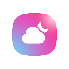 Cloudy Night - App Icon Button