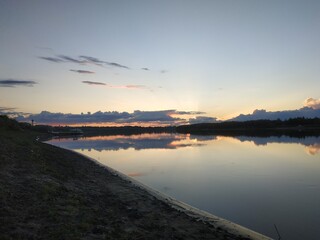 Иртыш , закат , сентябрь