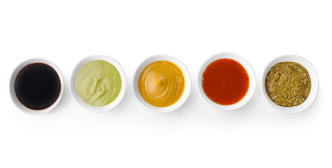 Assorted tasty rich sauces