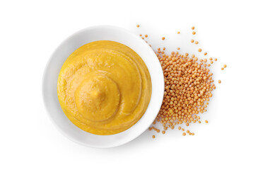 Spicy mustard with mustard seeds