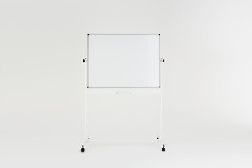 Blank whiteboard on a white background