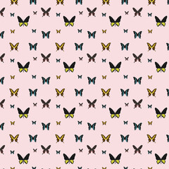 pattern background, of beautiful butterflies