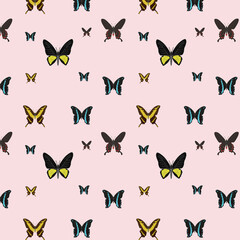 Obraz na płótnie Canvas pattern background, of beautiful butterflies