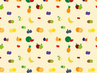 pattern background, assorted fruits food