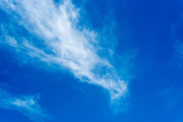 Fototapeta na wymiar african stock photo of white clouds in a crisp blue sky