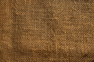 Sacking. Sacking canvas in macro, visible threads and fibers.