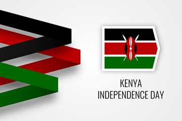 Happy Independence day kenya illustration template design