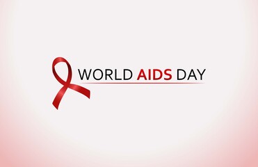World AIDS Day with Red Color