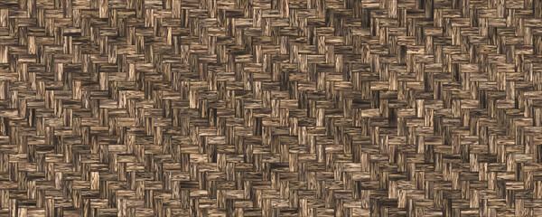 Brown 3d woven parquet background