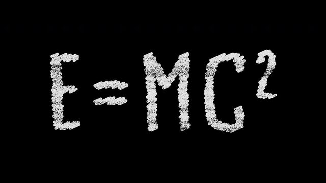  mc2 einstein relativity hand writing animation