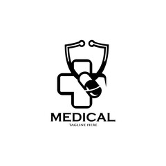 medical vector logo. drugstore logo,vector logo template