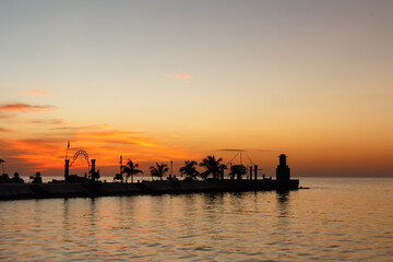 Naklejka premium Ocaso. Malecón. Campeche. 2
