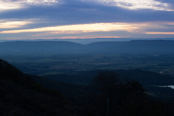 Sunset in the mountains