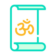 yoga training color icon vector illustration sign