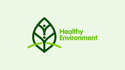 people & nature balance, eco lifestyle concept vector icon. healthy growth Concept.