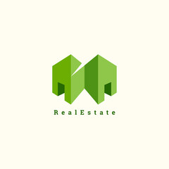 Real estate logo design template, Construction Architecture Building symbol vector.