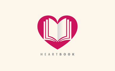 Colorful logo for book club vector isolated. Read books together. Flat design of logotype.