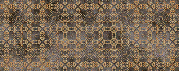 Seamless vintage temple relief pattern background