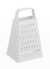 Metal grater for vegetables and cheese.