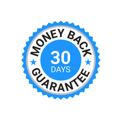 Satisfaction guarantee 100% logo, Money back guarantee, Customer Service, Vector logo