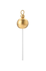 Delicious Christmas ball cake pop isolated on white